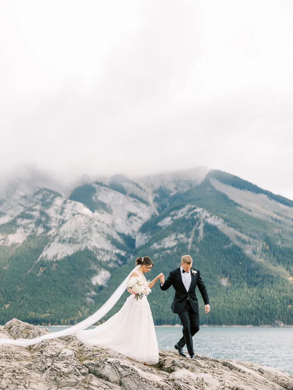 Fall Lake Minnewanka Elopement